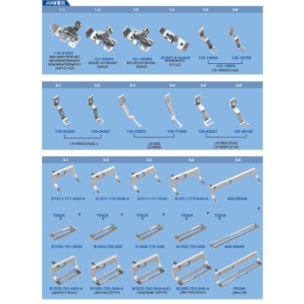 Picioruse pentru masini de cusut