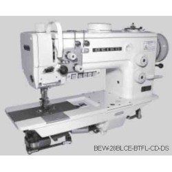 Masina plana cu 2 ace, dublu transport prevazuta cu automatizari BEW two needle series