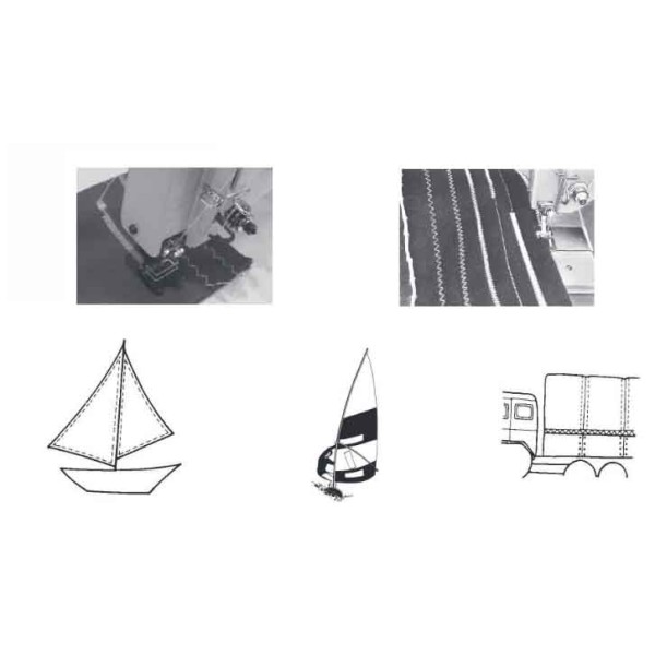 Masina cusatura zigzag, cu brat marit pentru materiale groase SKZ -6B-26R