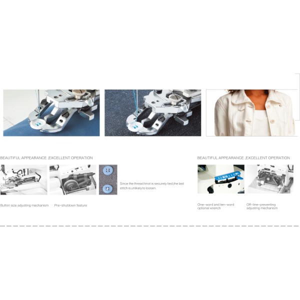Masina de cusut nasturi Saika Sew SK 1377D cu motor direct drive
