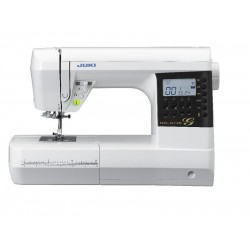 Masina de cusut casnica, controlata de computer, cu afisaj LCD luminos si 180 de modele, inclusiv un font de litere Juki HZL-G120