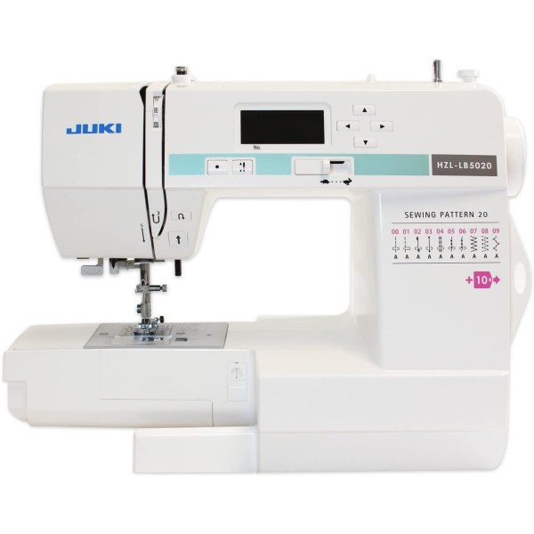 Masina de cusut casnica multifunctionala display LCD, 20 modele cusaturi, butoniera automata Juki HZL-LB5020