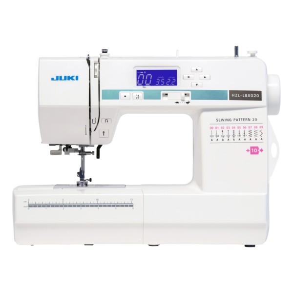 Masina de cusut casnica multifunctionala display LCD, 20 modele cusaturi, butoniera automata Juki HZL-LB5020