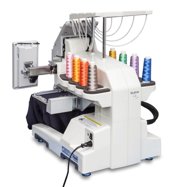 Masina de brodat Juki Tajima Sai MDPS0801C QVP-SAI cu kit broderie pe manusi, ciorapi, sepci, soft Tajima Writer Plus