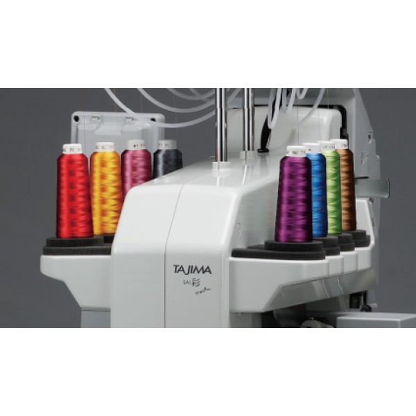 Masina de brodat Juki Tajima Sai MDPS0801C QVP-SAI cu kit broderie pe manusi, ciorapi, sepci, soft Tajima Writer Plus