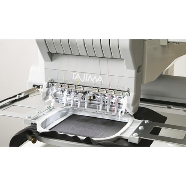 Masina de brodat Juki Tajima Sai MDPS0801C QVP-SAI cu kit broderie pe manusi, ciorapi, sepci, soft Tajima Writer Plus